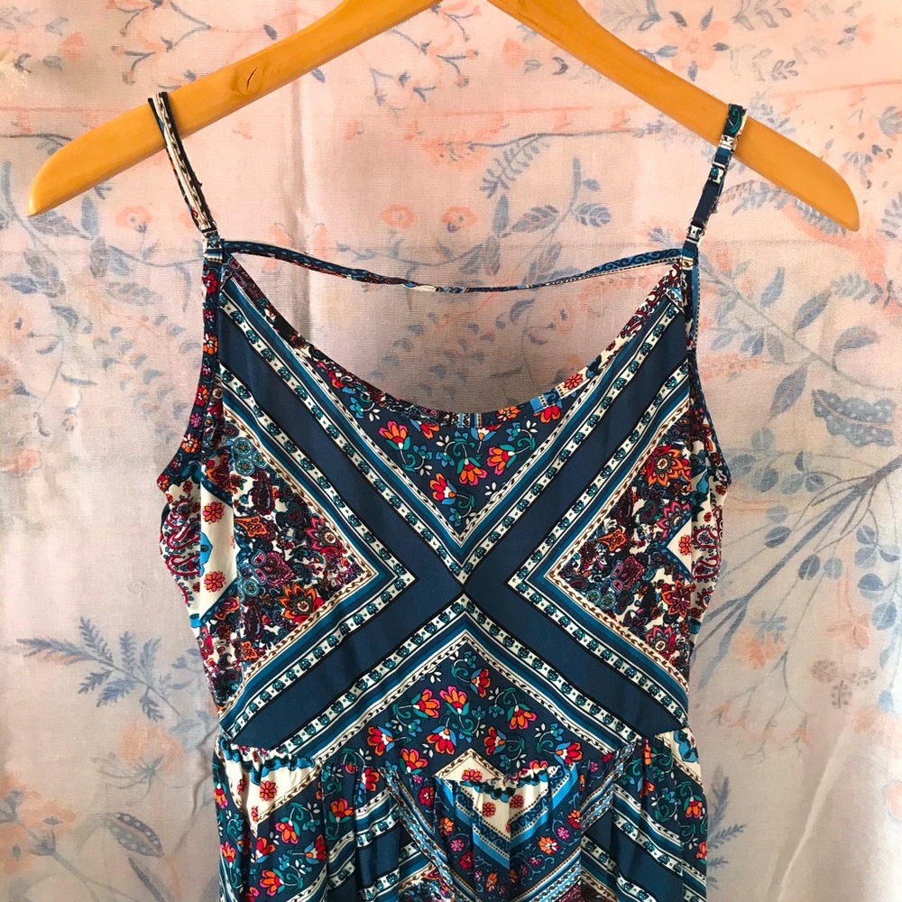 Speecklers Blue Floral Spaghetti Strap Dress